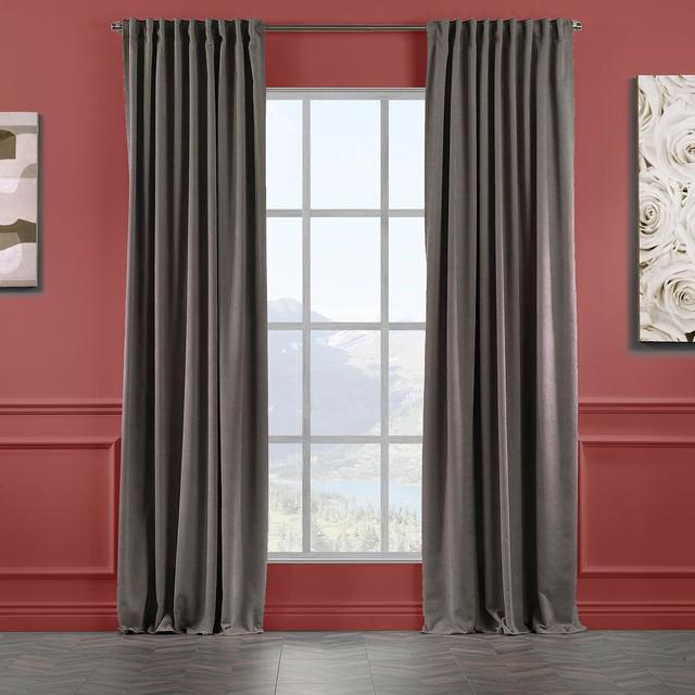 100% Blackout Thermal Extra Long & Extra Wide Decorative Curtain Single Panel Lilijan Home & Curtain Curtain Colour: Grey, Panel Size: 280cm Width x 3 on Productcaster.