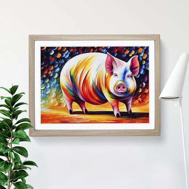 Pig Vol.5 - Single Picture Frame Painting Brambly Cottage Format: Oak Framed, Size: 34cm H x 46cm W x 2cm D on Productcaster.