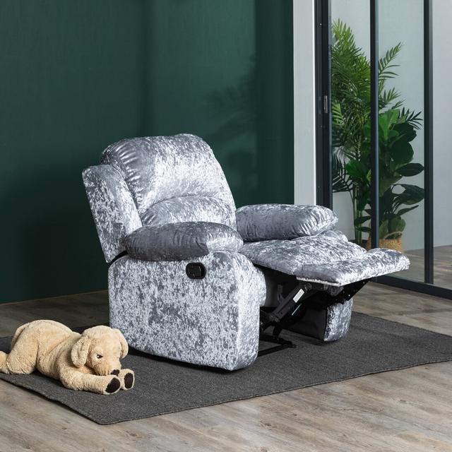 Henris Velvet Manual Recliner 17 Stories on Productcaster.