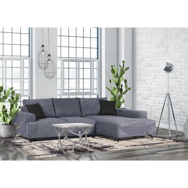 Ecksofa "Pettibone" Corrigan Studio Ausrichtung: Rechts ausgerichtet, Polsterfarbe: Grau on Productcaster.