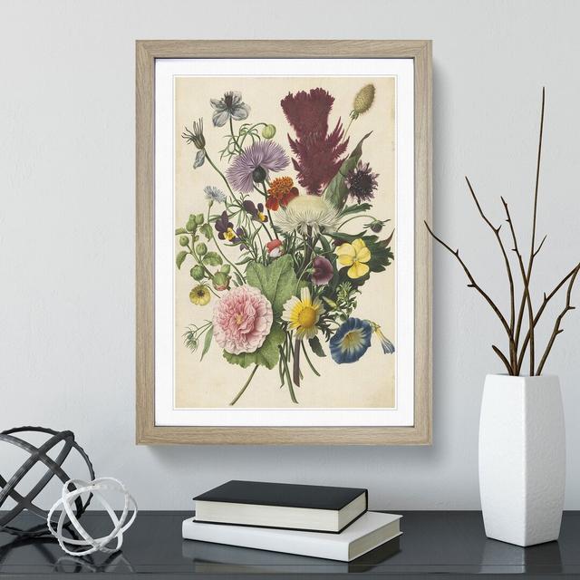 Flowers by Herman Henstenburgh - Picture Frame Graphic Art East Urban Home Frame Option: Oak Framed, Size: 90cm H x 65cm W x 2cm D on Productcaster.