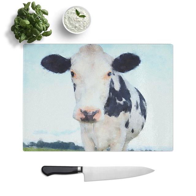 Black and White Cow Painting Chopping Board East Urban Home Size: 0.4cm H x 29cm W x 39cm L on Productcaster.