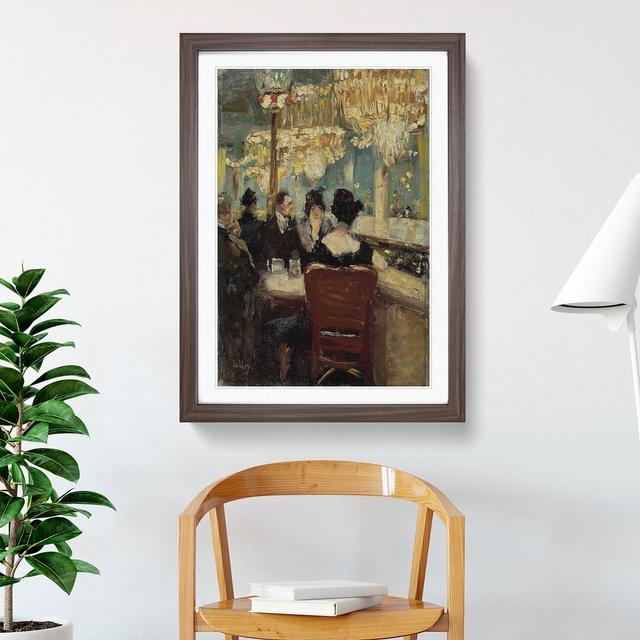 Cafe Vaterland by Lesser Ury - Picture Frame Painting East Urban Home Frame Option: Walnut Framed, Size: 36cm H x 27cm W x 2cm D on Productcaster.