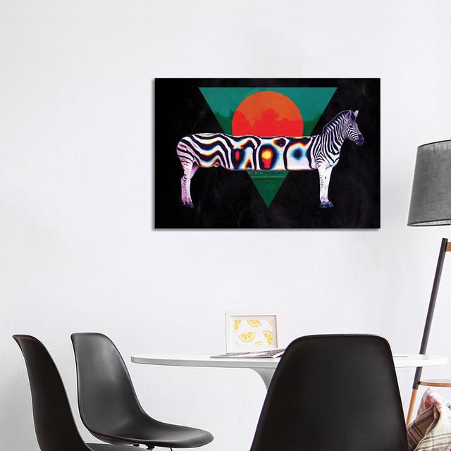 Zebra by - Wrapped Canvas Graphic Art Happy Larry Size: 66.04cm H x 101.6cm W x 1.91cm D on Productcaster.