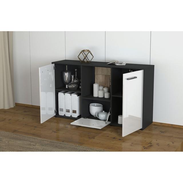 Everalda TV Stand for TVs up to 60 Latitude Run Colour: White/Anthracite on Productcaster.