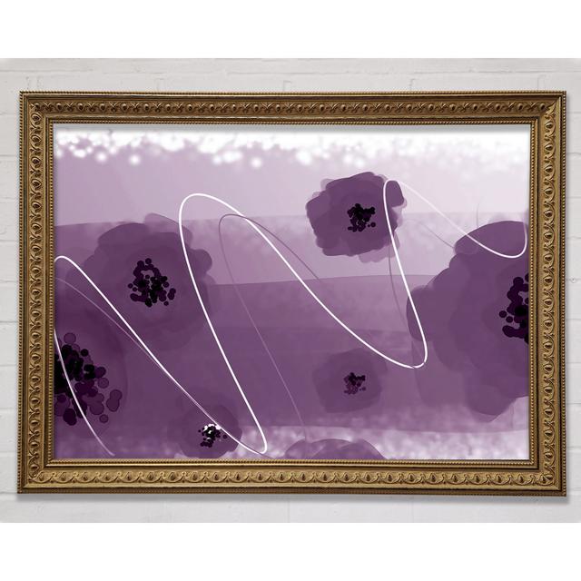 Poppy Heads Lilac Framed Print Ivy Bronx Size: 42cm H x 59.7cm W x 3cm D on Productcaster.