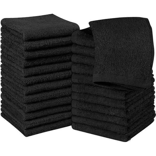 Del Mar 24 Piece Hand Towel Set (Set of 24) Symple Stuff Colour: Black on Productcaster.