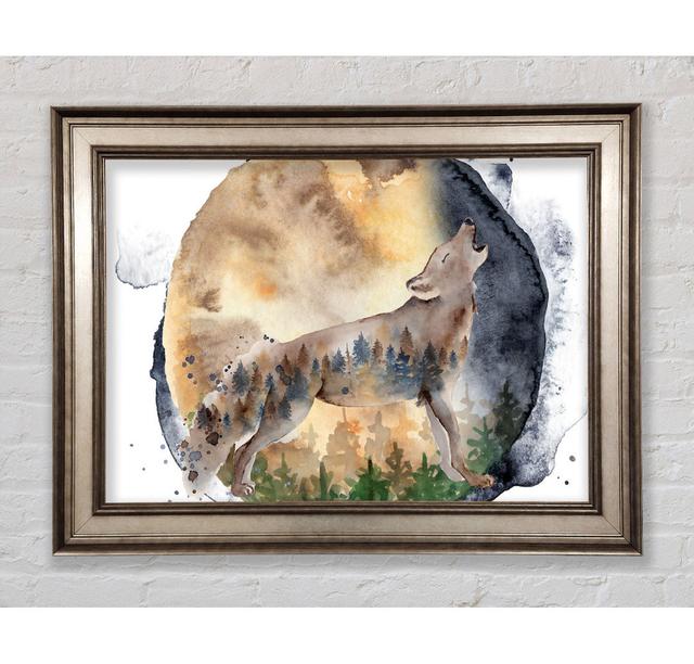 The Howiling Wolf Framed Print Bright Star Size: 42cm H x 59.7cm W on Productcaster.