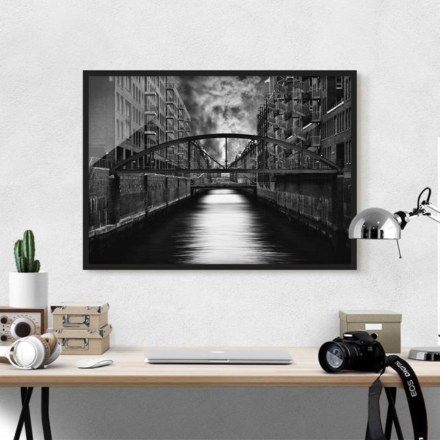 Hamburg's Other Side - Picture Frame Photograph Ebern Designs Frame Option: Black Framed, Size: 70cm H x 100cm W x 2cm D on Productcaster.