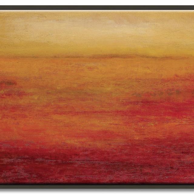 Golden Outback by Karen Hopkins Art Print on Canvas in Red/Yellow Artist Lane Frame Options: Black, Size: 31 cm H x 102 cm W on Productcaster.