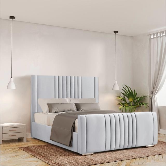 Ganador Upholstered Storage Bed Fairmont Park Colour: Light Silver, Size: Small Double (4') on Productcaster.