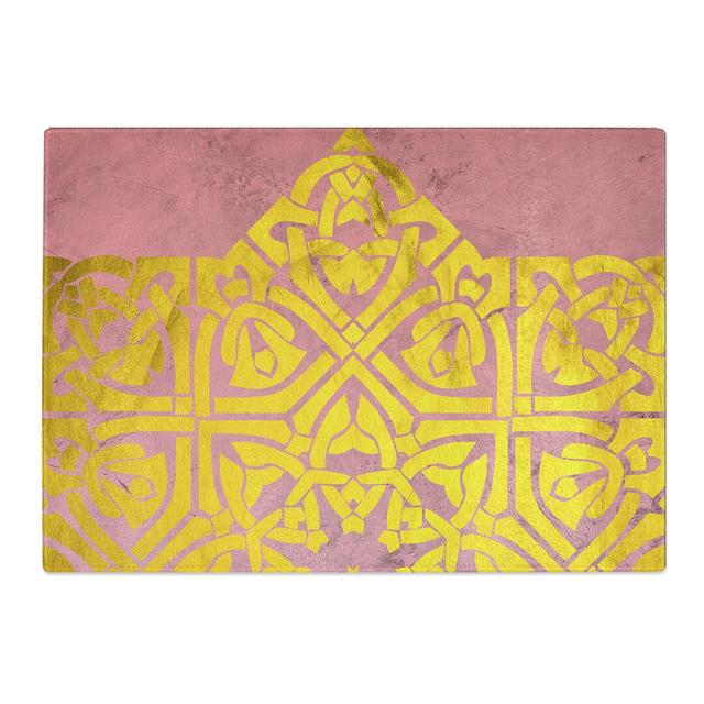 Peach Mandala No.1 Chopping Board East Urban Home Size: 0.4cm H x 28.5cm W x 39cm L on Productcaster.