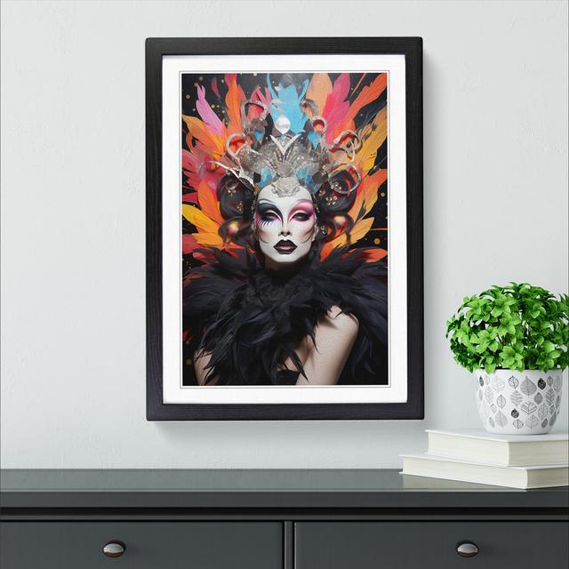 Drag Queen Symbolism No.2 - Print Rosdorf Park Format: Black Framed, Size: 46cm H x 34cm W on Productcaster.