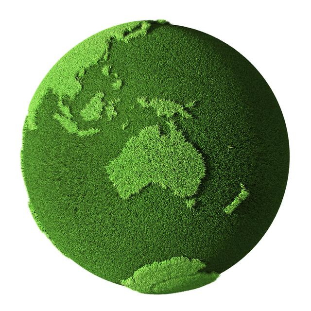 Grass Globe by Threeart - Wrapped Canvas Photograph Ebern Designs Size: 30cm H x 30cm W x 3.8cm D on Productcaster.