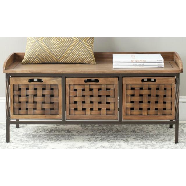 Dalary Wood Storage Bench Mistana Colour: Oak on Productcaster.