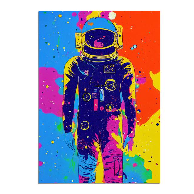 Colourful Astronaut - Graphic Art Borough Wharf Size: 29.7cm H x 21cm W, Format: Paper, Matte Colour: No Matte on Productcaster.