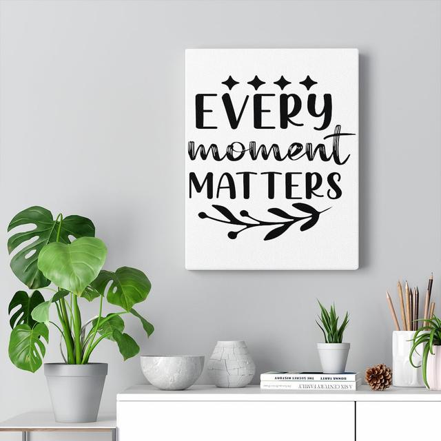 Every Moment Matters - Wrapped Canvas Print Blue Elephant on Productcaster.