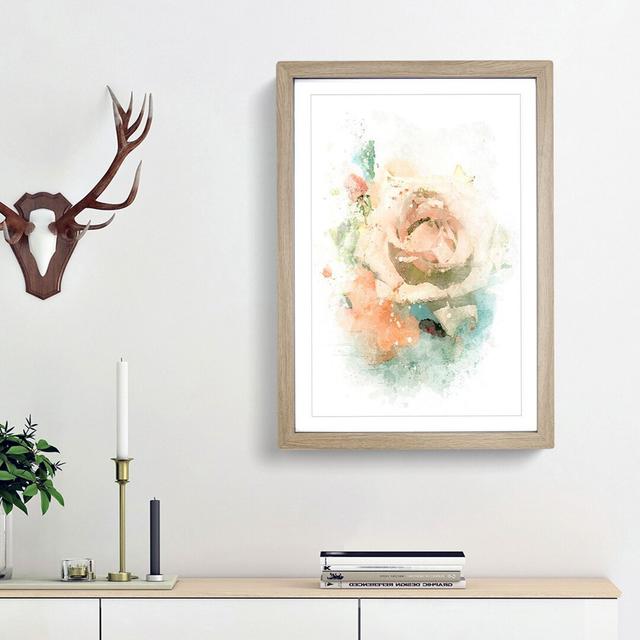 Floral Art in Abstract - Picture Frame Graphic Art Print East Urban Home Frame Option: Oak Framed, Size: 65cm H x 48cm W x 2cm D on Productcaster.