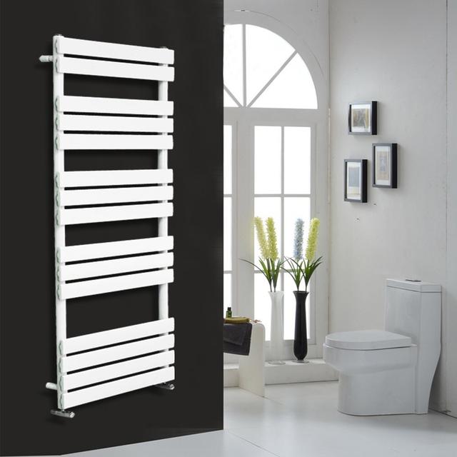 Bathroom Flat Panel Heated Towel Rail Radiator Warmer Belfry Bathroom Size: 160cm H x 45cm W x 6.2cm D, Finish: White on Productcaster.