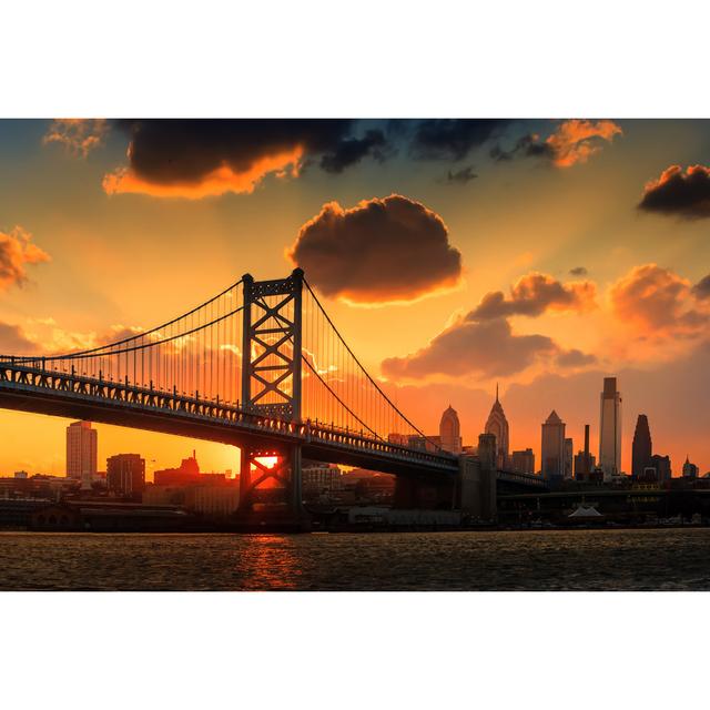 Weldona Ben Franklin Bridge by F11photo - Wrapped Canvas Print Latitude Run Size: 30cm H x 46cm W 3.8cm D on Productcaster.