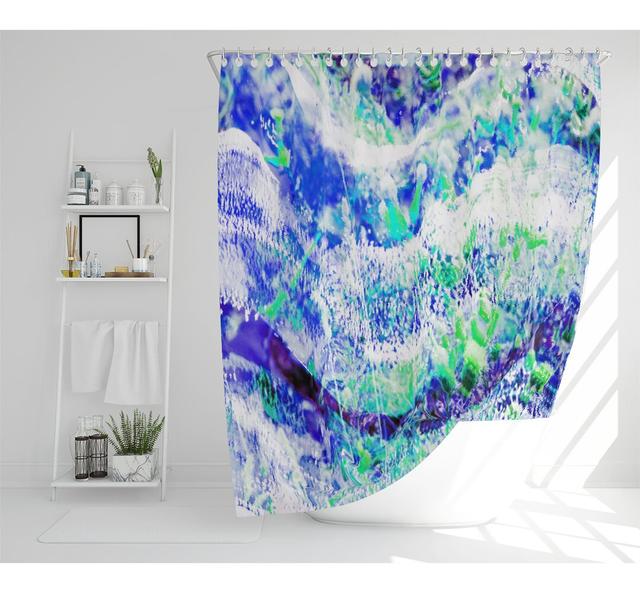 Blue Wilderness Designer Shower Curtain Ivy Bronx on Productcaster.