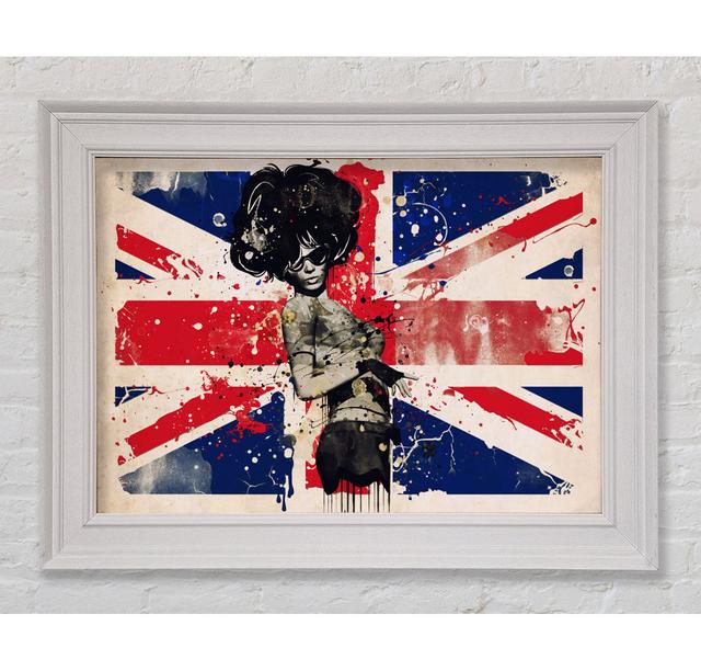 Union Jack Woman Side - Single Picture Frame Art Prints Williston Forge Size: 42cm H x 59.7cm W x 8cm D on Productcaster.