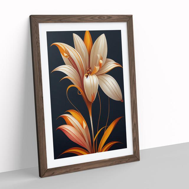 Unbeatable Flower - Picture Frame Graphic Art Marlow Home Co. Frame Colour: Walnut Framed, Size: 64cm H x 46cm W x 2cm D on Productcaster.