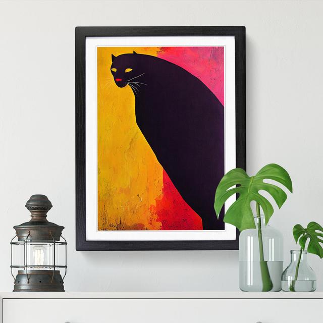 Panther Expressionism - Print World Menagerie Frame Option: Walnut, Size: 64cm H x 46cm W x 2cm D on Productcaster.