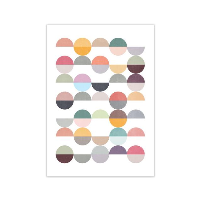 Scandinavian Colourful Circle Art Original - Graphic Art Print on Paper Norden Home Frame Option: No Frame, Size: 59cm H x 42cm W x 1cm D on Productcaster.