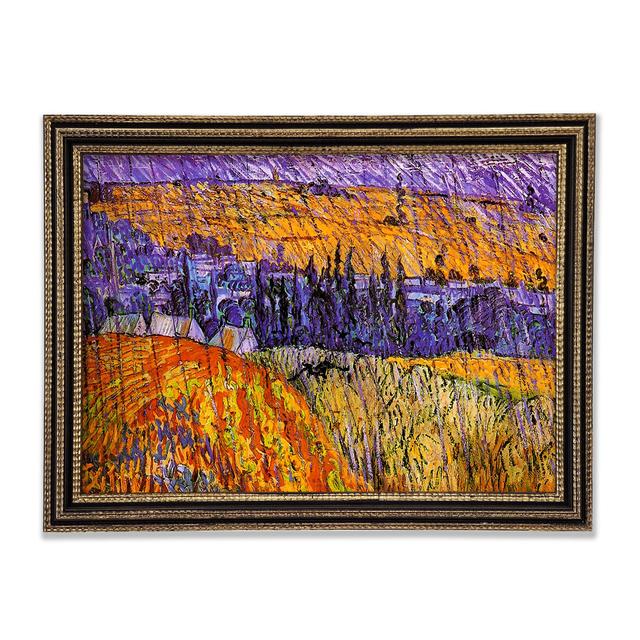 Van Gogh Landscape At Auvers In The Rain - Print August Grove Size: 42.1cm H x 59.7cm W x 3cm D on Productcaster.