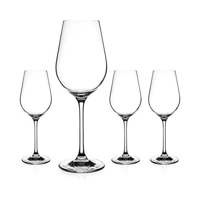 Undecorated 350 ml Lead Free Crystal White Wine Glass (Set of 4) Diamante on Productcaster.