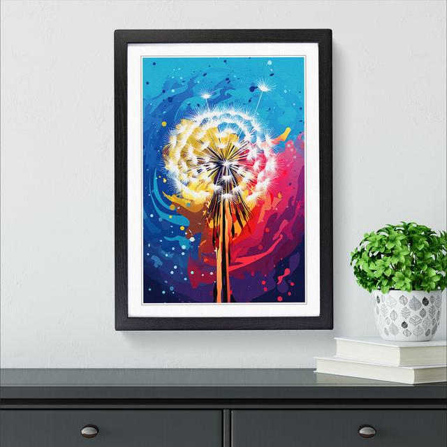 Dandelion Pop - Single Picture Frame Art Prints on Wood Marlow Home Co. Format: Black Framed, Size: 46cm H x 34cm W on Productcaster.