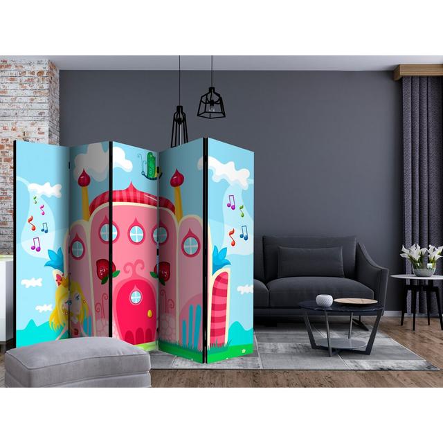 Robichaud 225cm W x 172cm H 5 - Panel Solid Wood Folding Room Divider Zoomie Kids on Productcaster.