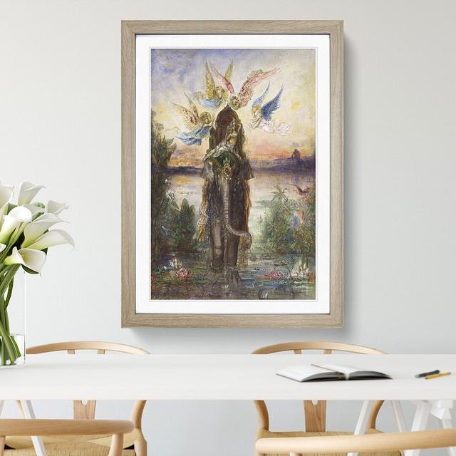 The Sacred Elephant by Gustave Moreau - Picture Frame Painting East Urban Home Size: 48cm H x 36cm W x 2cm D, Frame Option: Oak Framed on Productcaster.