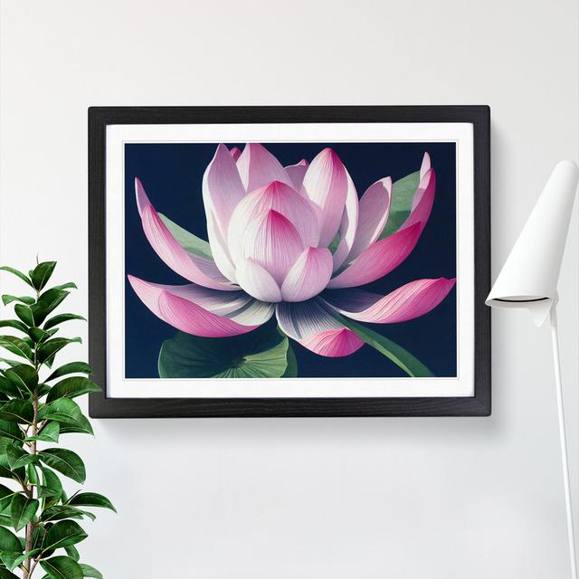 Bewitching Lotus Flower - Picture Frame Graphic Art World Menagerie Size: 25cm H x 34cm W x 2cm D, Frame Colour: Black Framed on Productcaster.