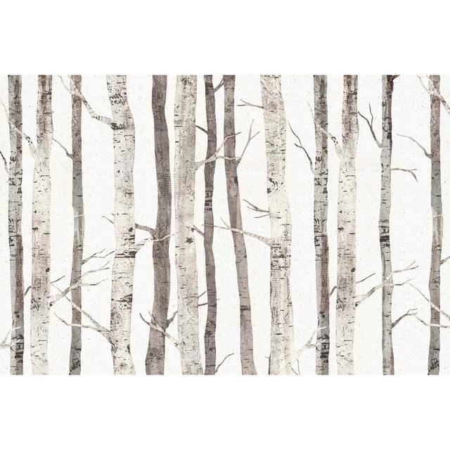 Graphic Birches - Wrapped Canvas Print Alpen Home Size: 20cm H x 30cm W x 3.8cm D on Productcaster.