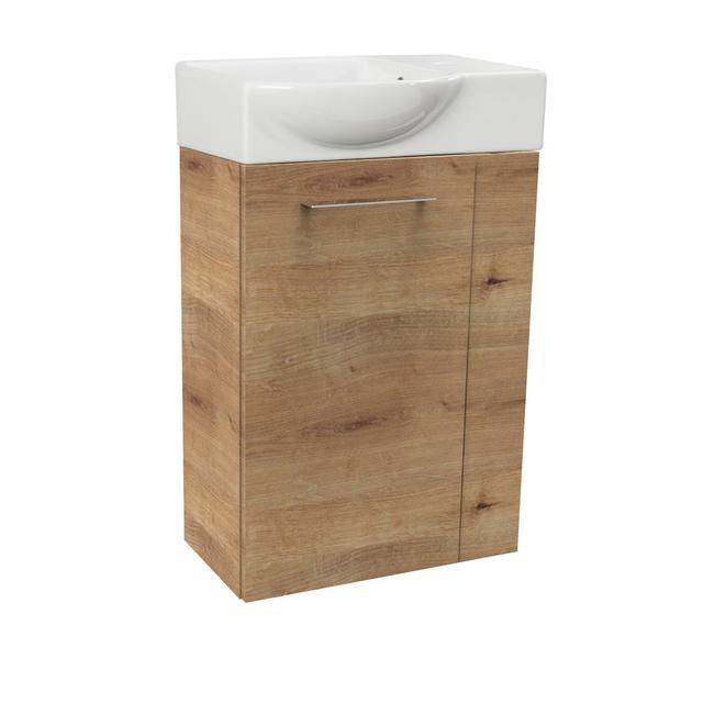 2 Piece 440mm Bathroom Furniture Suite Fackelmann Furniture Finish: Light Wood on Productcaster.