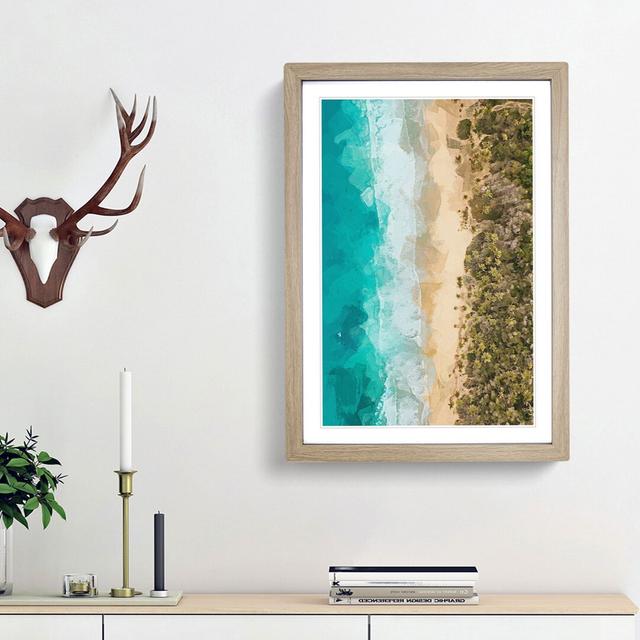 Beach in Choroni Venezuela in Abstract - Picture Frame Photograph Print East Urban Home Frame Option: Oak Framed, Size: 87cm H x 62cm W x 2cm D on Productcaster.