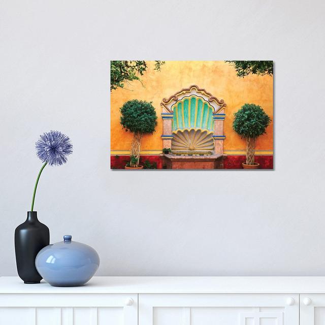 Mexico, Queretaro. Courtyard With Fountain. by Jaynes Gallery - Wrapped Canvas Gallery-Wrapped Canvas Giclée Rosalind Wheeler Size: 30.48cm H x 45.72c on Productcaster.