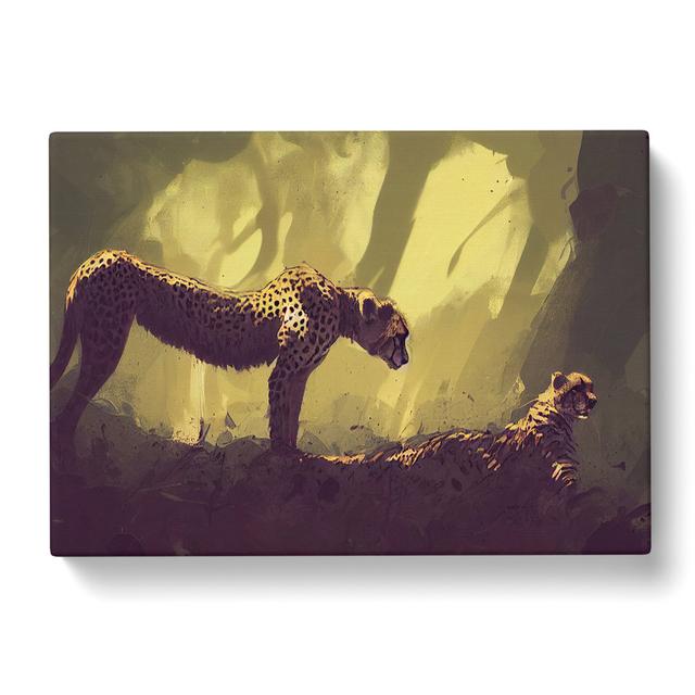 Two Cheetahs - Wrapped Canvas Print Latitude Vive Size: 40cm H x 60cm W x 3cm D on Productcaster.