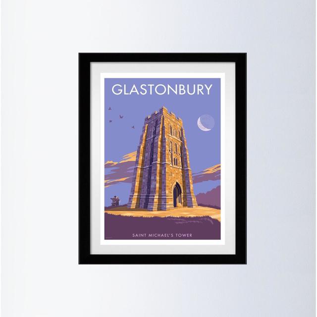 Glastonbury Graphic Art on Paper George Oliver Size: 54cm H x 44cm W x 2.2cm D, Frame Options: Black on Productcaster.