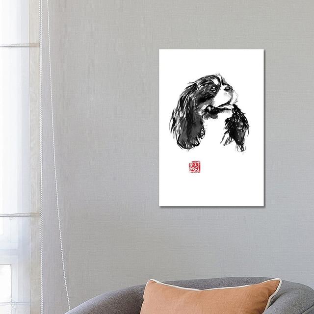 Cavalier King Charles by Péchane - Print on Canvas Latitude Run Size: 66.04cm H x 45.72cm W x 3.81cm D, Format: Wrapped Canvas on Productcaster.