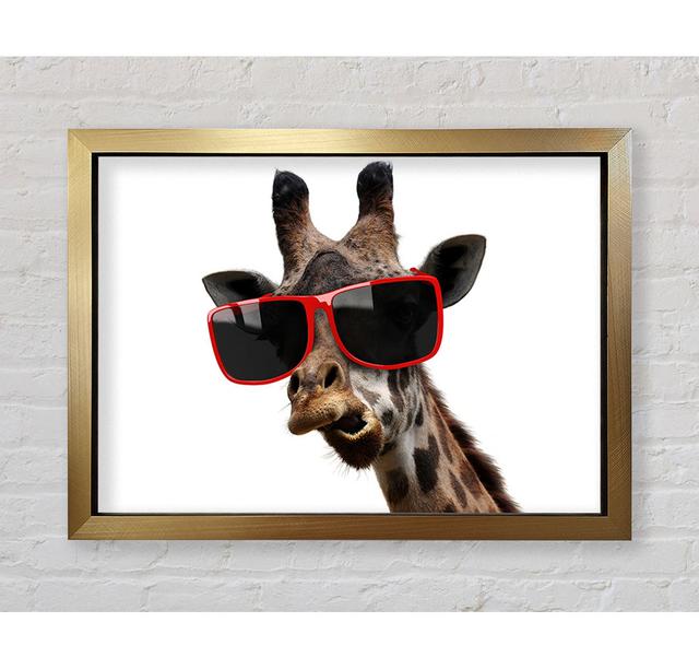 Funky Faced Giraffe Framed Print Happy Larry Size: 84.1cm H x 118.9cm W on Productcaster.