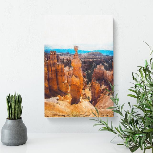 Bryce Canyon in Utah - Wrapped Canvas Graphic Art East Urban Home Size: 50cm H x 35cm W x 3cm D on Productcaster.