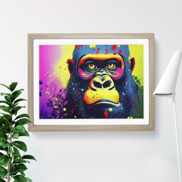 Gorilla Splash Vol.7 Abstract - Picture Frame Graphic Art World Menagerie Size: 34cm H x 46cm W x 2cm D, Format: Oak Framed on Productcaster.