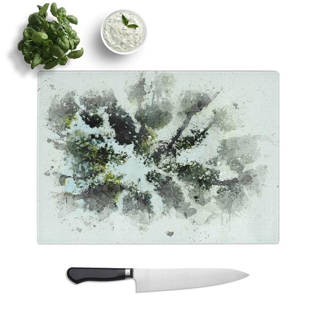 Tempered Glass Tree Tops in Abstract Chopping Board East Urban Home Size: 39 cm W x 28.5 cm L on Productcaster.