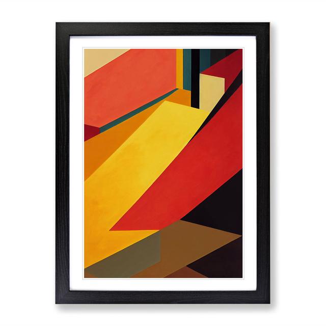 XC1022-3768X Retro Abstract Art No.4 - Print George Oliver Format: Black Framed, Size: 64cm H x 46cm W x 2cm D on Productcaster.