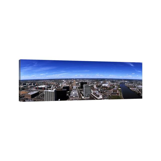 Aerial View Of A Cityscape, Newark, Essex County, New Jersey, USA - Wrapped Canvas Panoramic Print Ebern Designs Size: 50.8cm H x 152.4cm W x 1.91cm D on Productcaster.