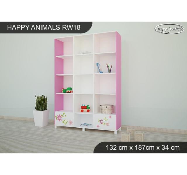 187cm H X 132cm W Kids Bookcase Happy Babies Colour: Pink on Productcaster.