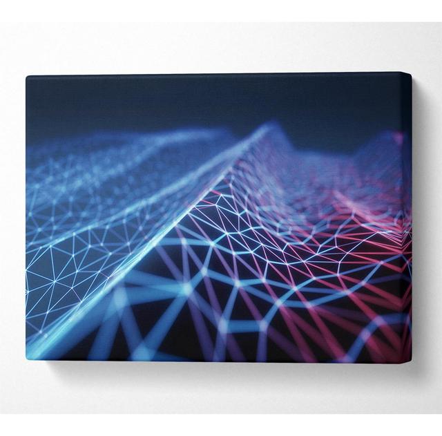 Isometric Grid in 3 Dimensional View - Wrapped Canvas Photograph Metro Lane Size: 121.9cm H x 243.8cm W on Productcaster.